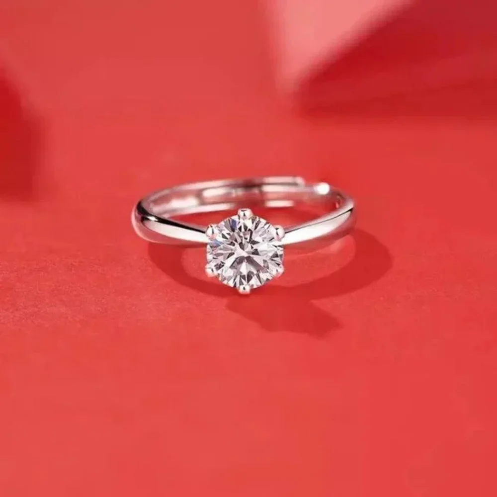 Certified 1ct. t.w. Moissanite Diamond Solitaire Engagement Ring NEW